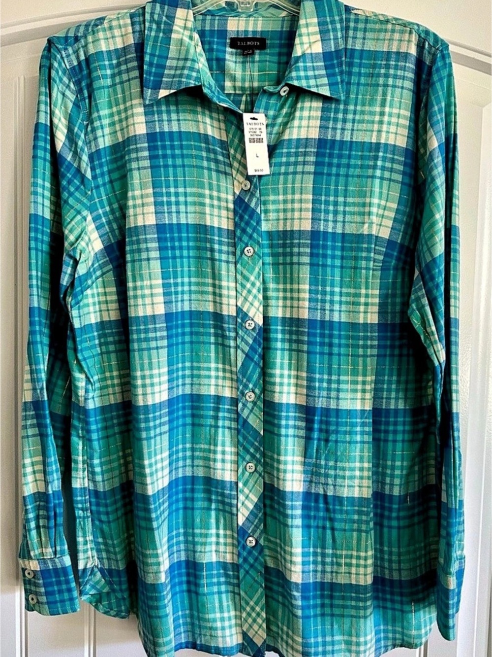 Talbots Cotton Button Front Shirt - Fabulous Plaid Fabulous Plaid Cotton Button